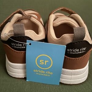Stride Rite Munchkin Tan and Cream Sneakers